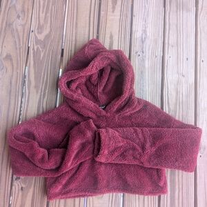 SHEIN Burgundy Fuzzy Sweater